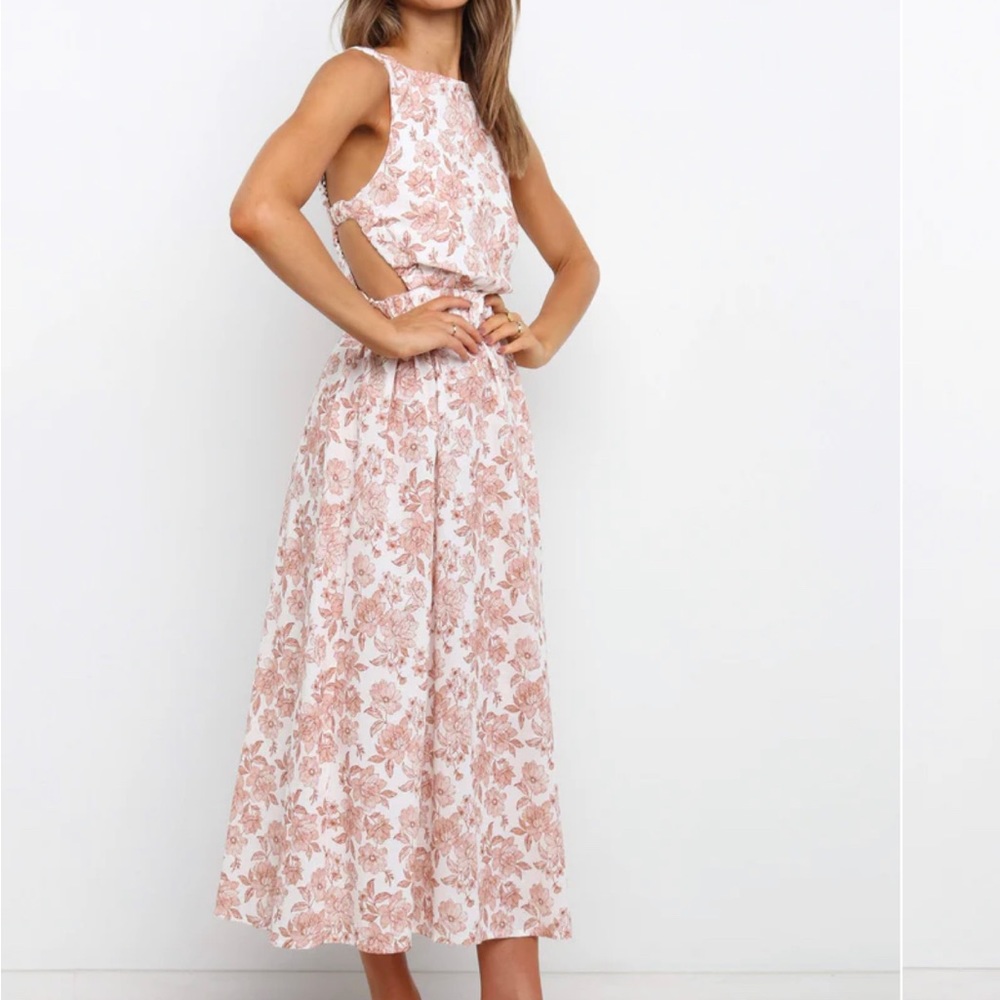 Petal and Pup Esther Dress Tan Floral